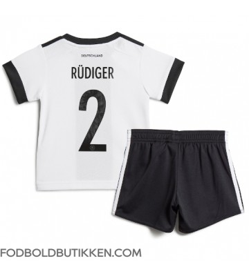 Tyskland Antonio Rudiger #2 Hjemmebanetrøje Børn VM 2022 Kortærmet (+ Korte bukser)